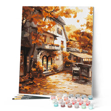 Laden Sie das Bild in den Galerie-Viewer, Herbst-Café-Fassade