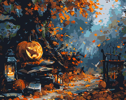 Malen nach Zahlen Figured'Art – Spukhaftes Herbsttor