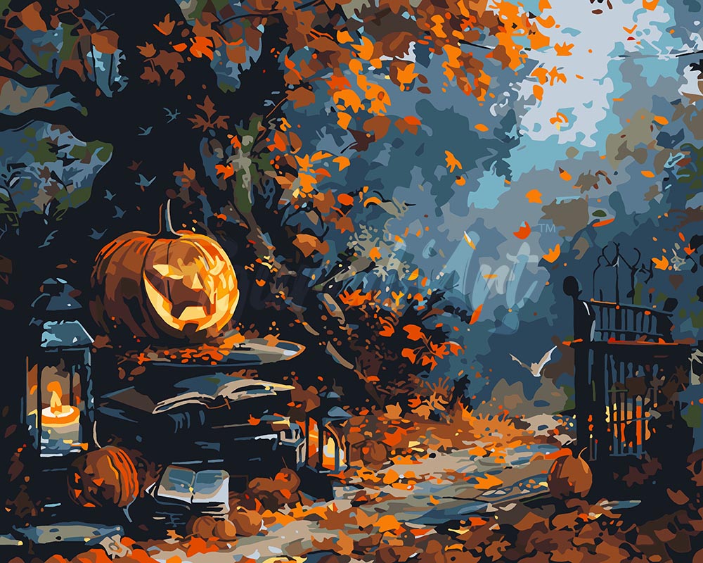 Malen nach Zahlen Figured'Art – Spukhaftes Herbsttor