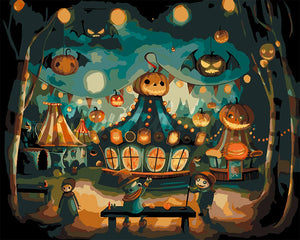 Malen nach Zahlen Figured'Art – Halloween-Karneval