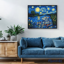 Laden Sie das Bild in den Galerie-Viewer, Nilpferd in der Sternennacht