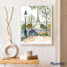 Laden Sie das Bild in den Galerie-Viewer, Aquarell-Pariser Garten