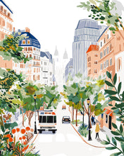 Laden Sie das Bild in den Galerie-Viewer, Malen nach Zahlen Figured&#39;Art – Aquarell-Stadtboulevard
