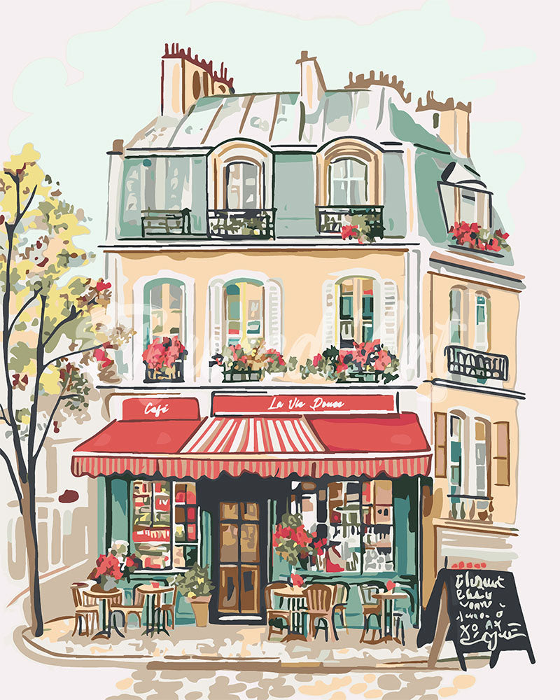 Malen nach Zahlen Figured'Art – Café La Vie Douce