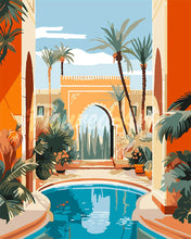 Laden Sie das Bild in den Galerie-Viewer, Malen nach Zahlen Figured&#39;Art – Luxusvilla in Marokko