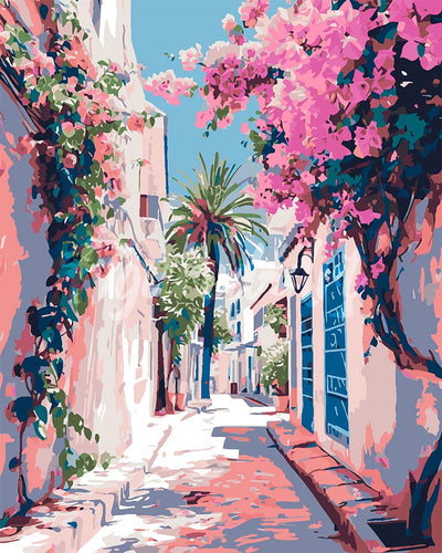 Malen nach Zahlen Figured'Art – Blühende Gasse