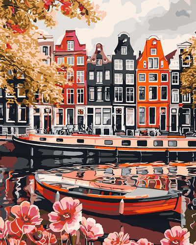 Malen nach Zahlen Figured'Art – Grachten von Amsterdam