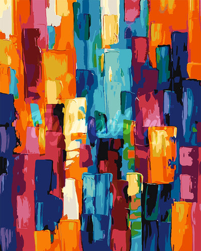 Malen nach Zahlen Figured'Art – Abstrakte Energie