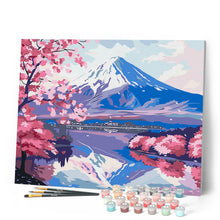 Laden Sie das Bild in den Galerie-Viewer, Mount Fuji und Kirschbüten See