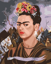 Laden Sie das Bild in den Galerie-Viewer, Malen nach Zahlen Figured&#39;Art – Frida - Selbstbildnis, Dr. Eloesser gewidmet