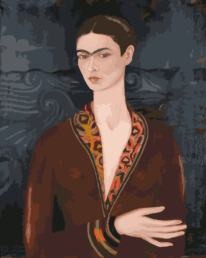 Malen nach Zahlen Figured'Art – Frida - Selbstbildnis im Samtkleid