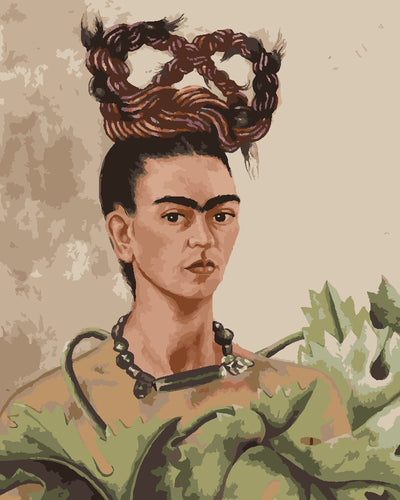 Malen nach Zahlen Figured'Art – Frida - Selbstbildnis mit Zopf