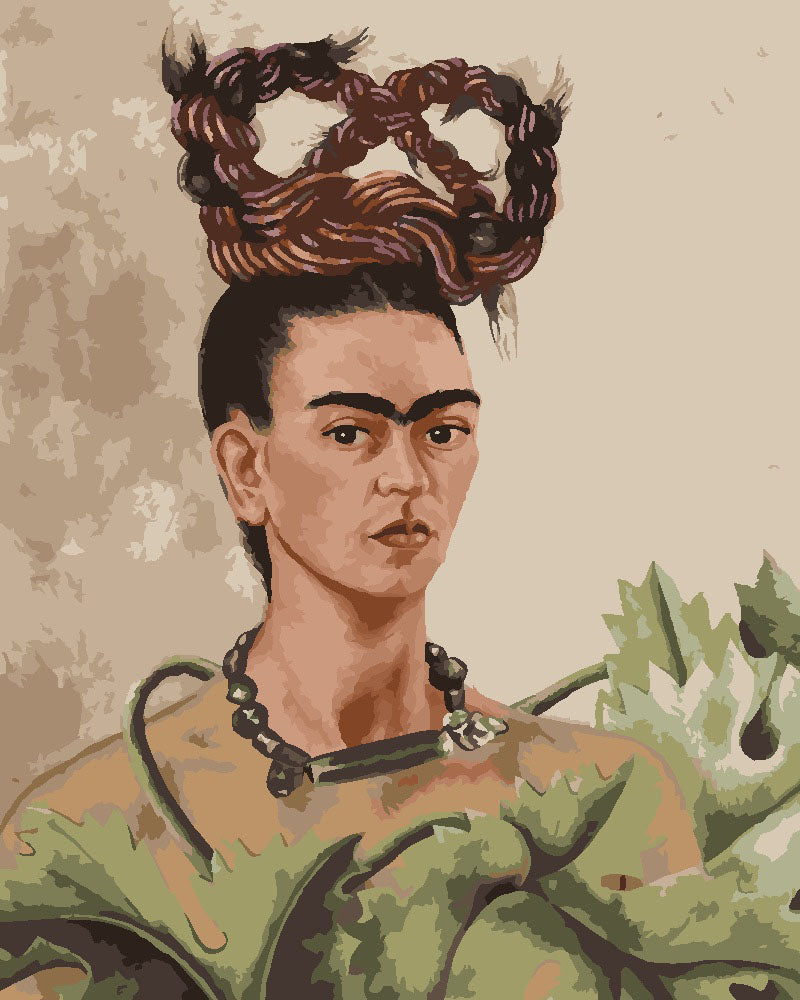 Malen nach Zahlen Figured'Art – Frida - Selbstbildnis mit Zopf