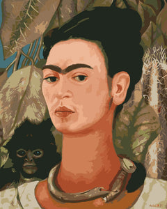 Malen nach Zahlen Figured'Art – Frida - Selbstbildnis mit Affe 1938