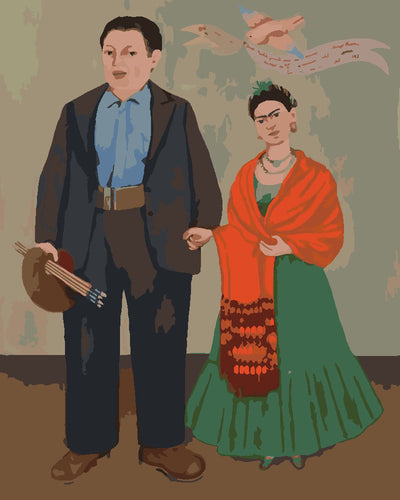 Malen nach Zahlen Figured'Art – Frida - Frida und Diego Rivera