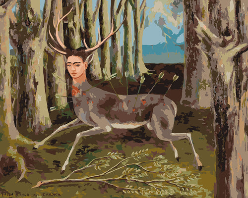Malen nach Zahlen Figured'Art – Frida - Der verwundete Hirsch