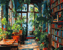 Laden Sie das Bild in den Galerie-Viewer, Malen nach Zahlen Figured&#39;Art – Gewächshausbibliothek
