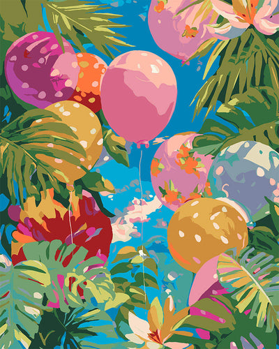 Malen nach Zahlen Figured'Art – Dschungelballons