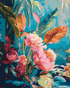 Malen nach Zahlen Figured'Art – Dschungelblüten