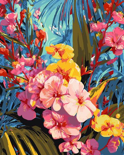 Malen nach Zahlen Figured'Art – Tropische Orchideen