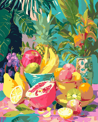 Malen nach Zahlen Figured'Art – Tropischer Obsttisch