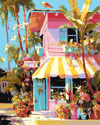 Malen nach Zahlen Figured'Art – Tropischer Florist