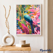 Laden Sie das Bild in den Galerie-Viewer, Tropischer blauer Vogel