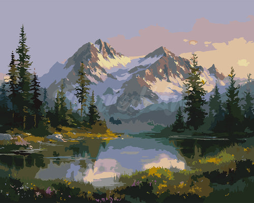 Malen nach Zahlen Figured'Art – Alpensee
