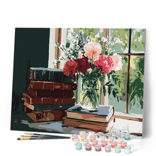 Laden Sie das Bild in den Galerie-Viewer, Antike Bücher und Blumen