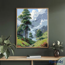 Laden Sie das Bild in den Galerie-Viewer, Nebliges Tal