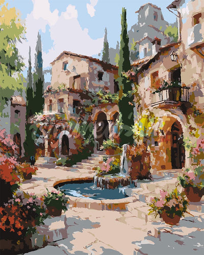 Malen nach Zahlen Figured'Art – Mediterrane Villa