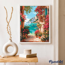 Laden Sie das Bild in den Galerie-Viewer, Blick auf die Italienische Riviera
