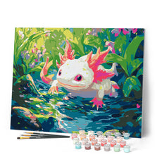 Laden Sie das Bild in den Galerie-Viewer, Schwimmender Axolotl