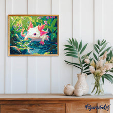 Laden Sie das Bild in den Galerie-Viewer, Schwimmender Axolotl