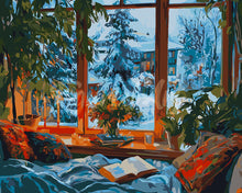 Laden Sie das Bild in den Galerie-Viewer, Malen nach Zahlen Figured&#39;Art – Gemütlicher Winterabend