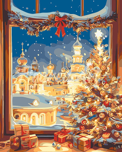 Malen nach Zahlen Figured'Art – Schein des Heiligabends