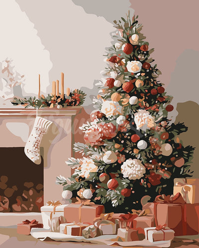 Malen nach Zahlen Figured'Art – Elegante Festliche Dekoration