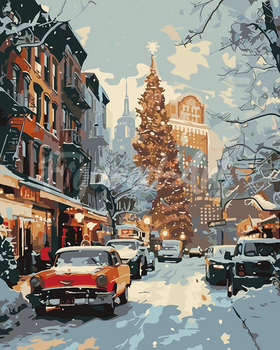 Malen nach Zahlen Figured'Art – New Yorker Winterstraße