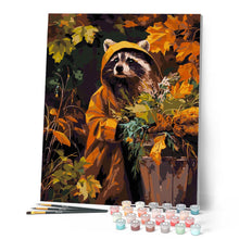 Laden Sie das Bild in den Galerie-Viewer, Waschbär im Regenmantel
