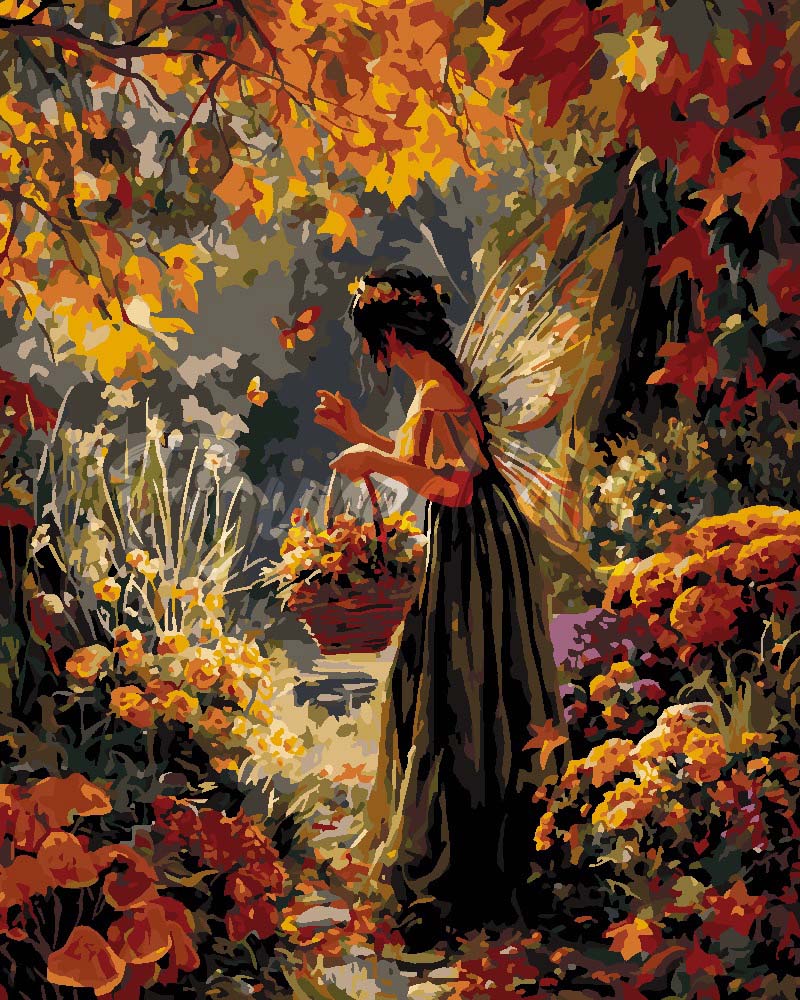 Malen nach Zahlen Figured'Art – Fee des Herbstgartens