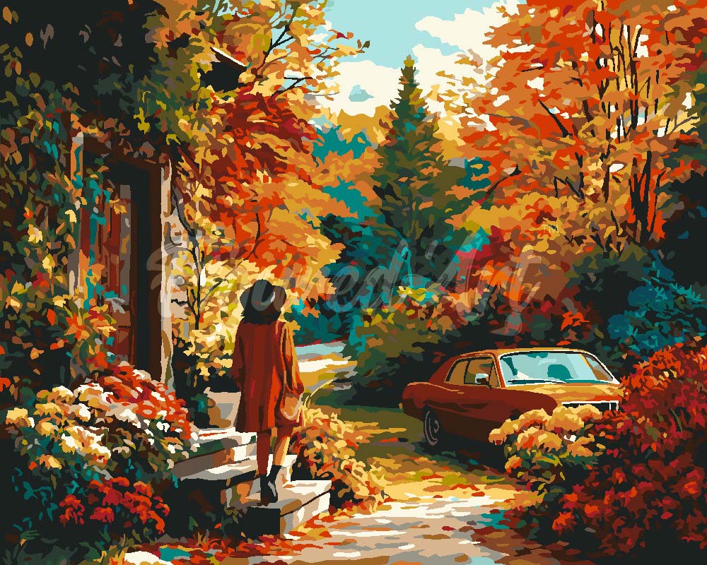 Malen nach Zahlen Figured'Art – Herbstlicher Abschied