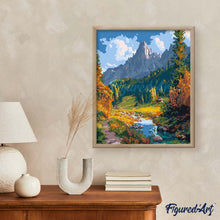 Laden Sie das Bild in den Galerie-Viewer, Herbstbach in den Alpen