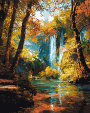 Laden Sie das Bild in den Galerie-Viewer, Malen nach Zahlen Figured&#39;Art – Herbstwasserfall