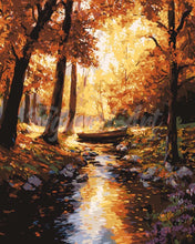 Laden Sie das Bild in den Galerie-Viewer, Malen nach Zahlen Figured&#39;Art – Goldener Herbstbach