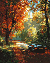 Laden Sie das Bild in den Galerie-Viewer, Malen nach Zahlen Figured&#39;Art – Goldene Straßenreise