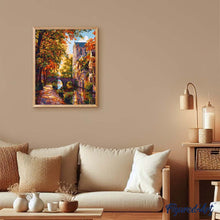Laden Sie das Bild in den Galerie-Viewer, Flussstadt im Herbst