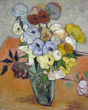 Laden Sie das Bild in den Galerie-Viewer, Malen nach Zahlen Figured'Art – Stillleben mit Vase mit Rosen und Anemonen - Van Gogh