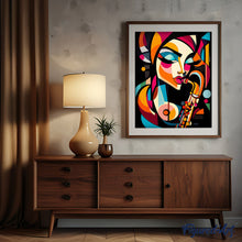 Laden Sie das Bild in den Galerie-Viewer, Kühne Abstrakte Sax-Dame