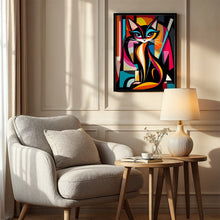 Laden Sie das Bild in den Galerie-Viewer, Kühne Abstrakte Katze