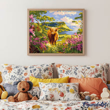 Laden Sie das Bild in den Galerie-Viewer, Highland Cow Frühlings-Tal